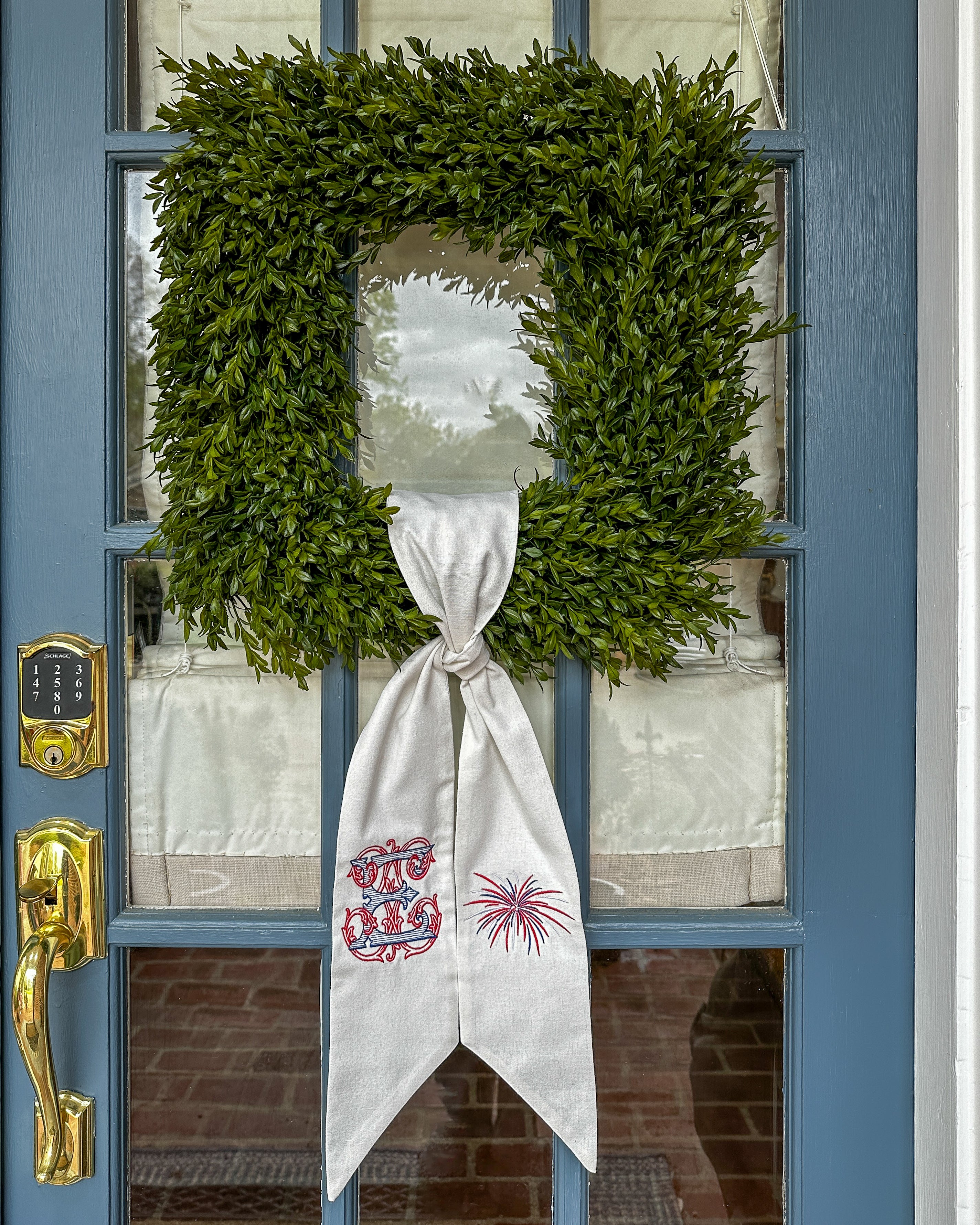 Patriotic Wreath Sash