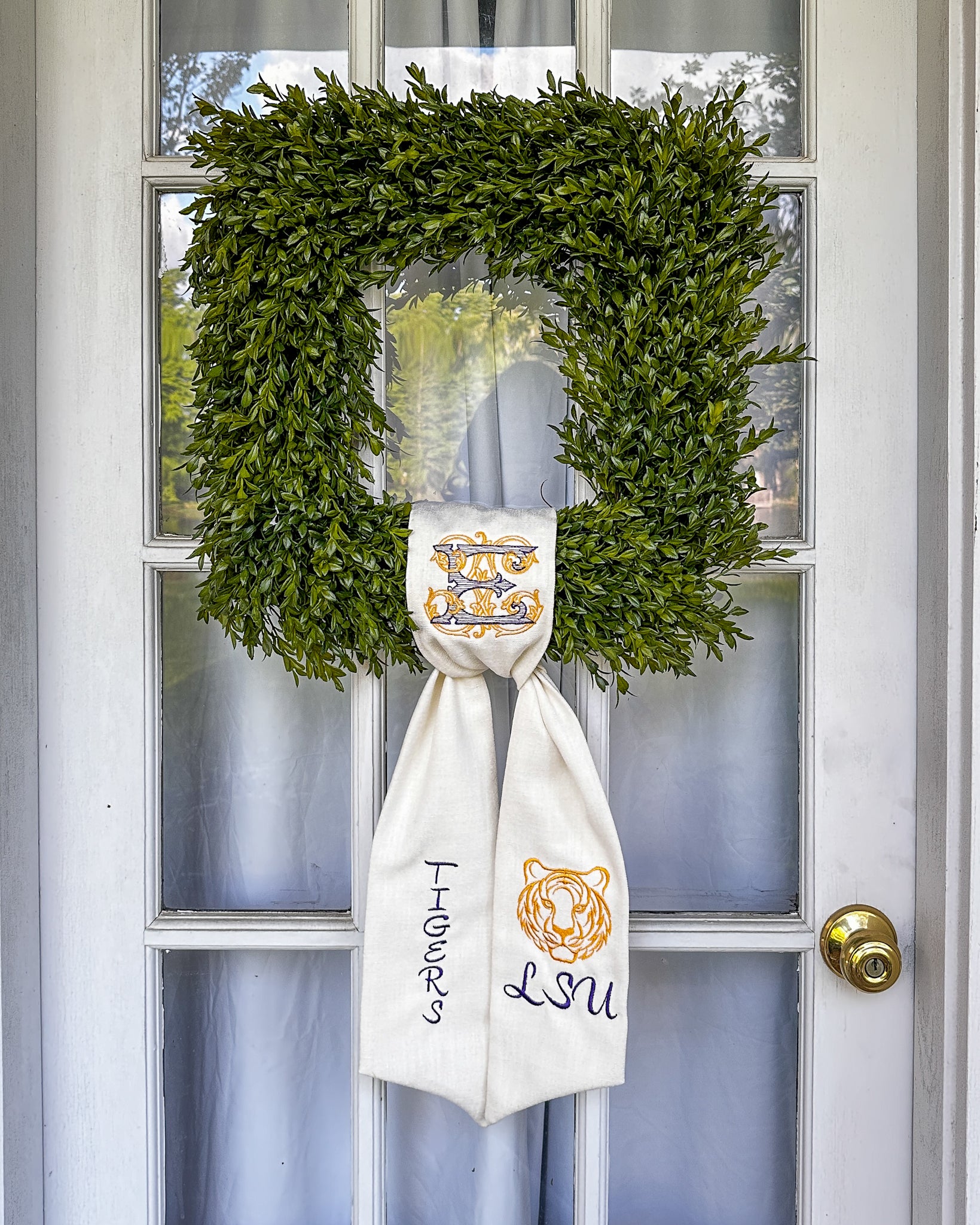 LSU Tiger Wreath Sash