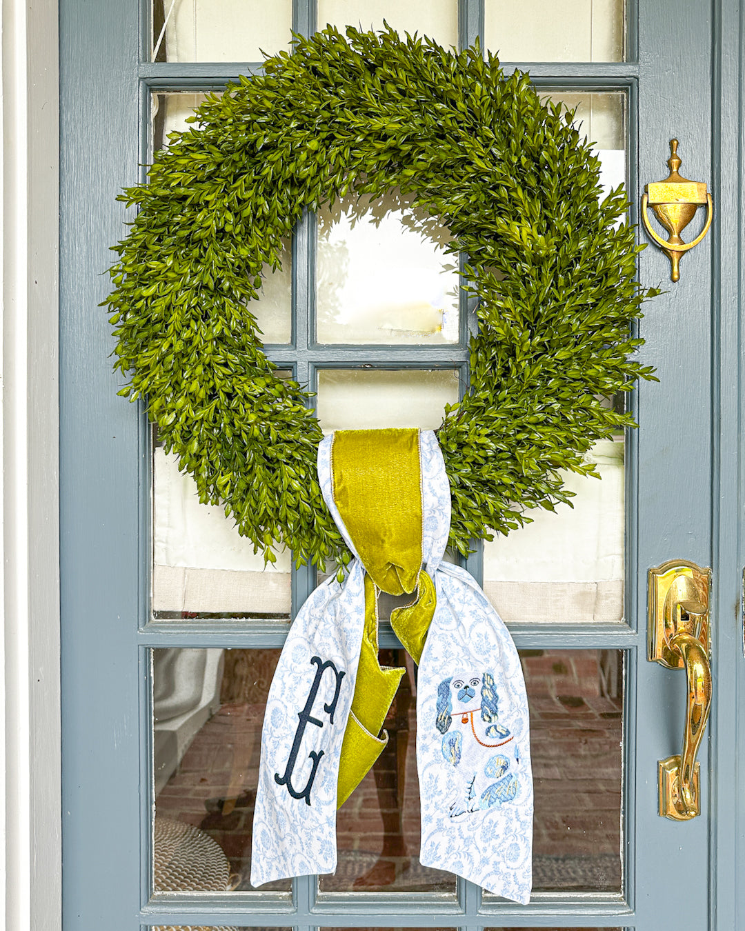 Staffordshire Dog Wreath Sash