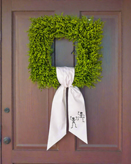 Halloween Skeleton Wreath Sash