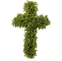 Cross Boxwood Wreath