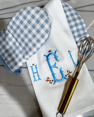 Monogrammed Crown Tea Towel