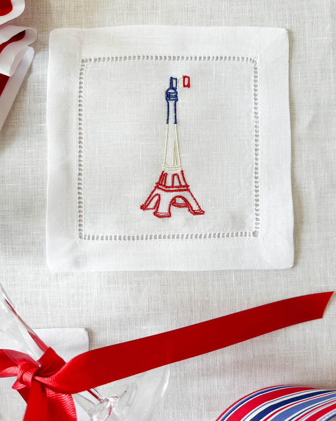 USA OLYMPIC EIFFEL COCKTAIL NAPKINS (4)