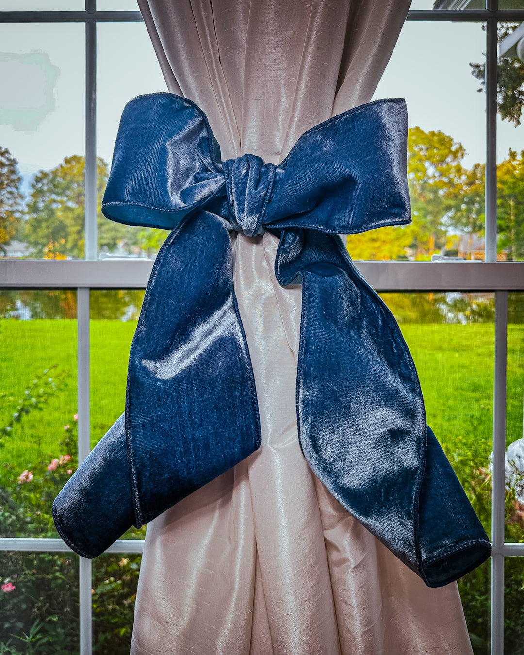 4" Lush Velvet Ribbon (Dusty Blue)