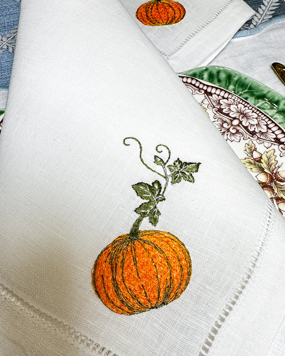 Pumpkin Scroll Dinner Napkin