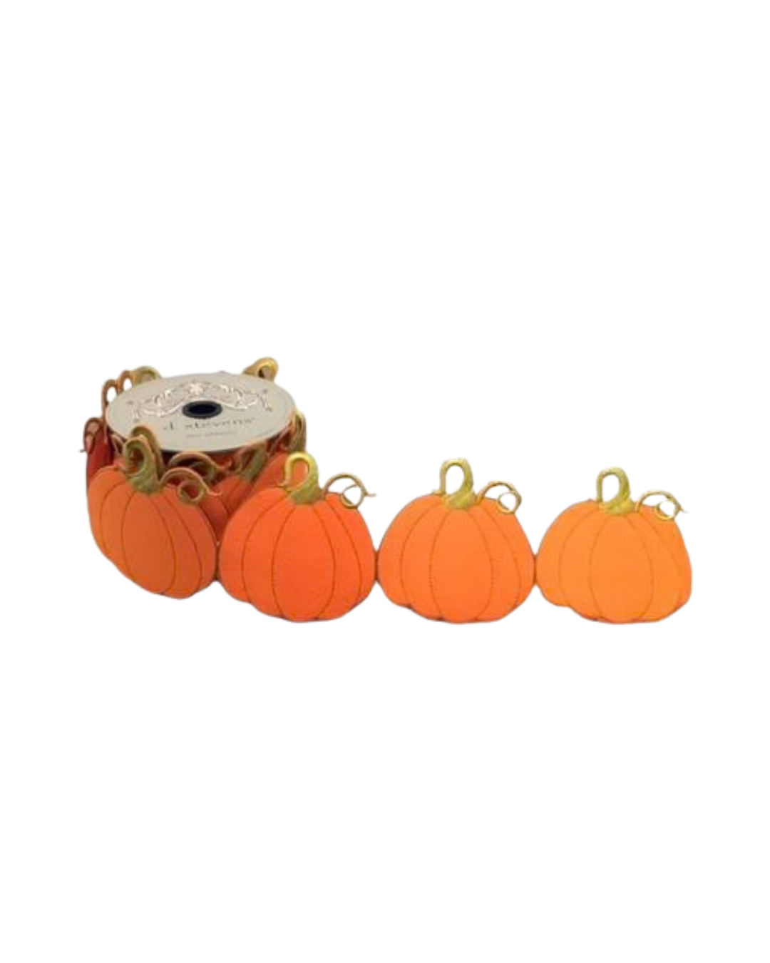 4" Fall Pumpkin Garland Ribbon