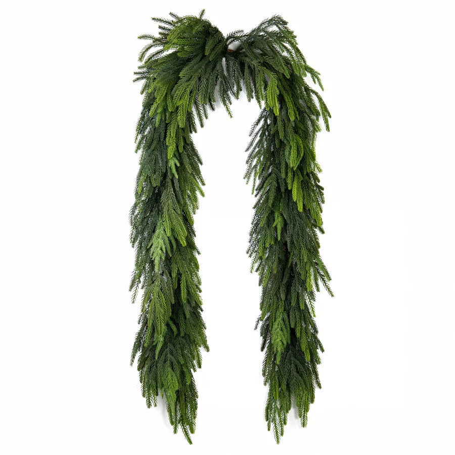 Real Touch Pine Garland 8’