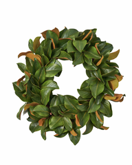 27" NATURAL TOUCH MAGNOLIA LEAF WREATH