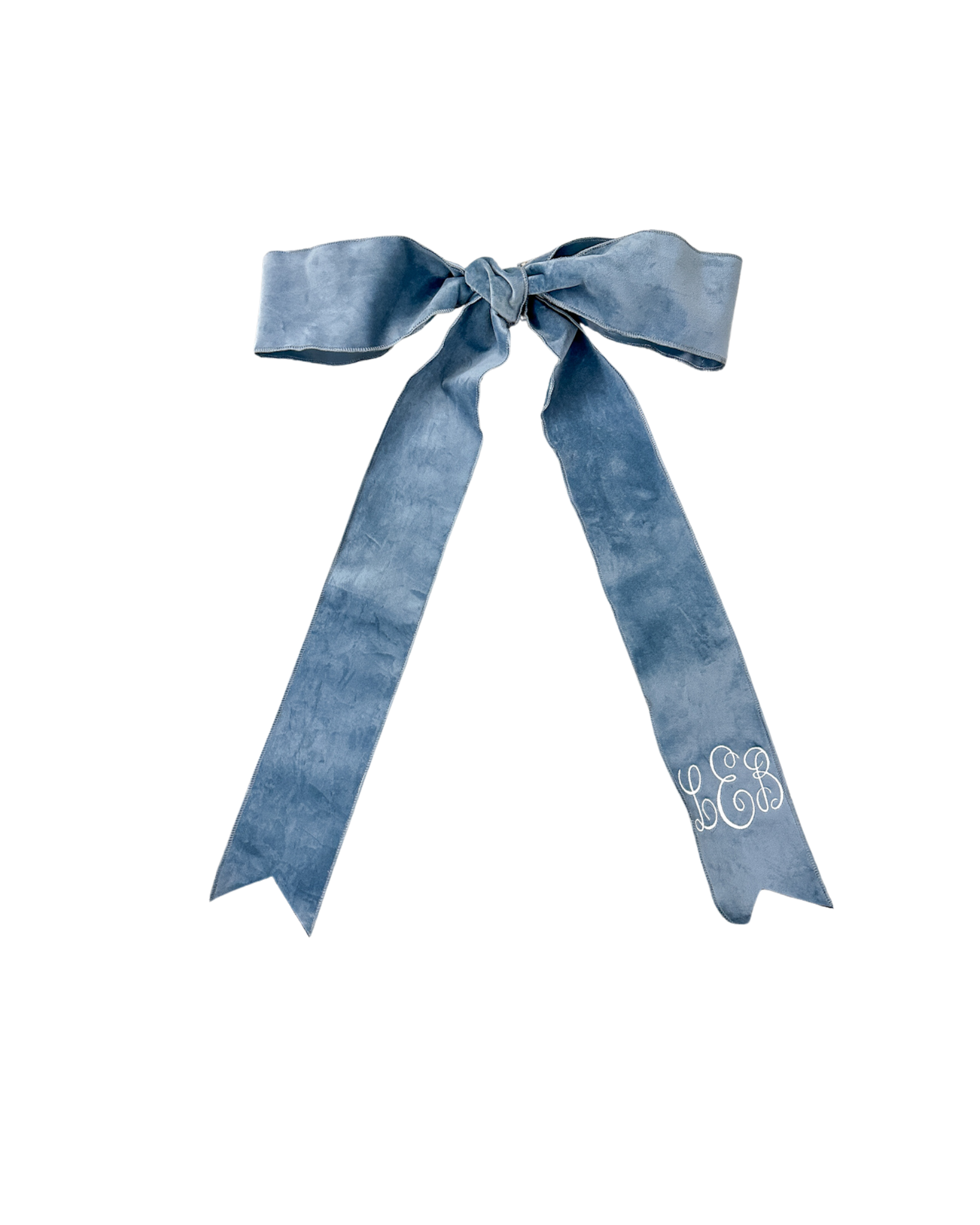 Embroidered Monogrammed Bow