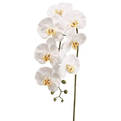 PHALAENOPSIS FAUX ORCHID SPRAY - WHITE 42”