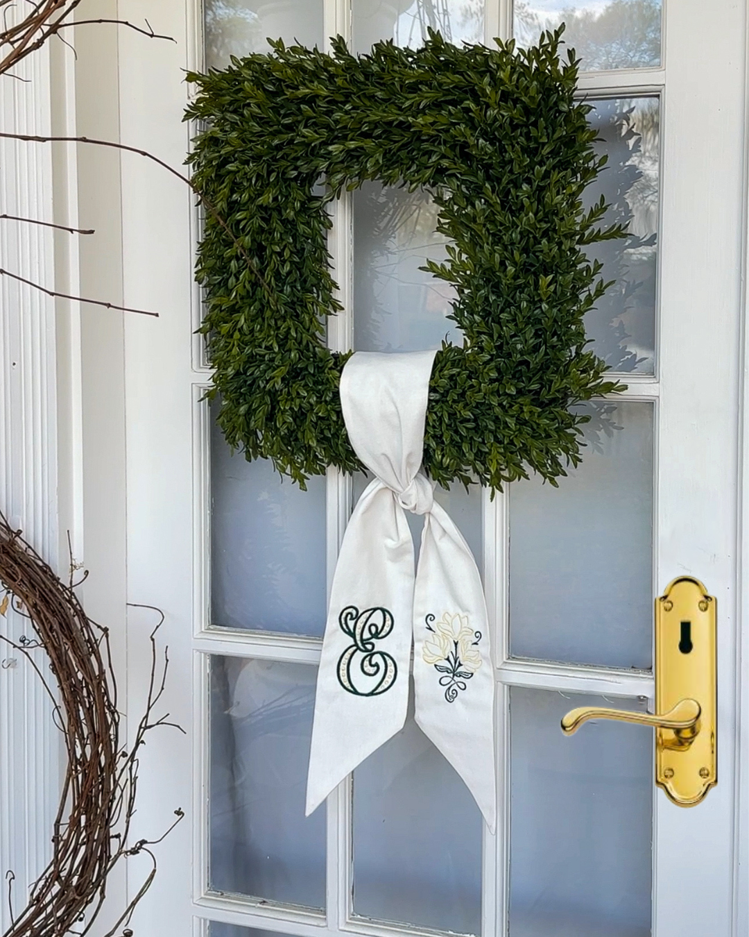 Magnolia Wreath Sash