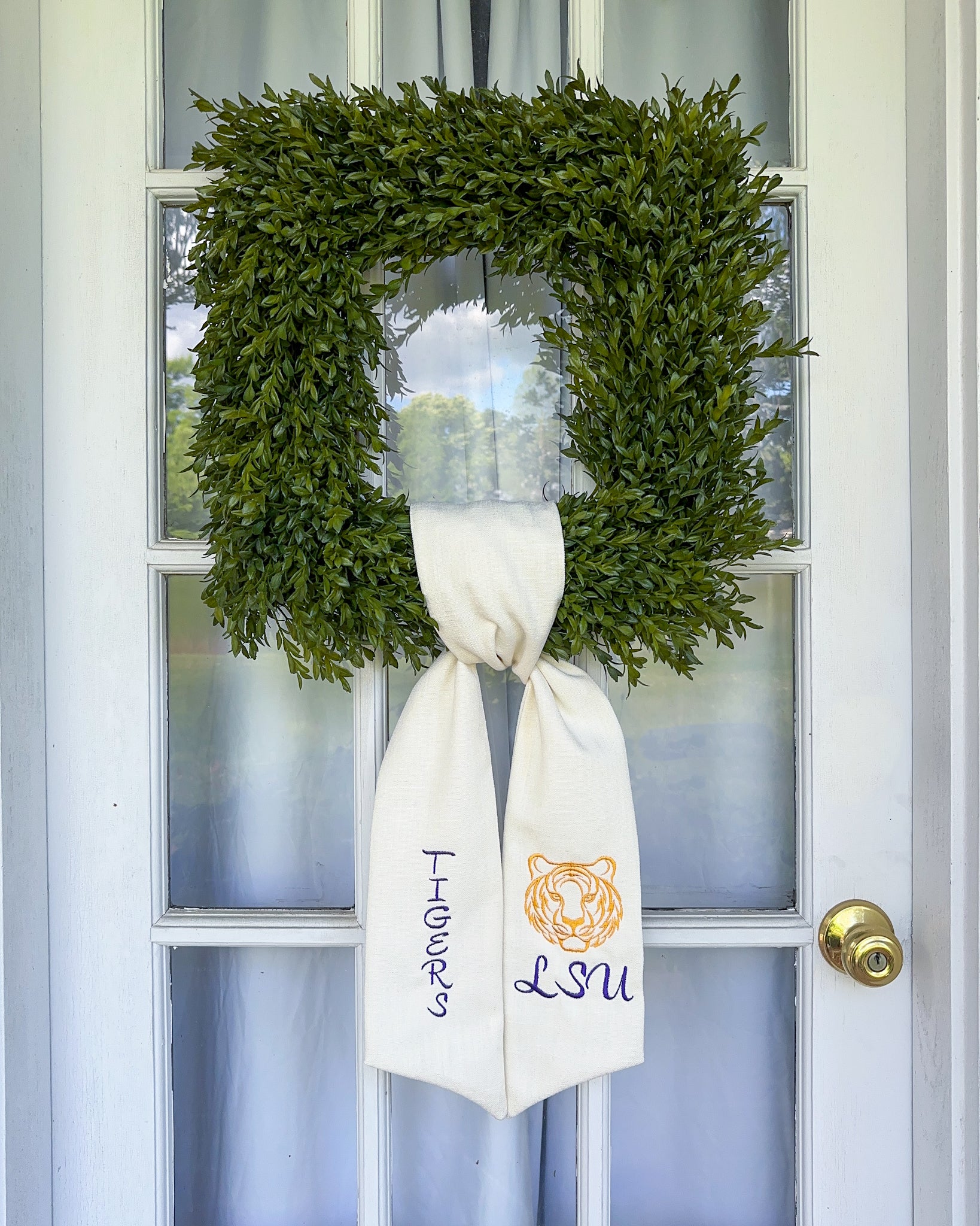 LSU Tiger Wreath Sash