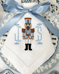 Embroidered Monogrammed Christmas Nutcracker Dinner Napkin (1)